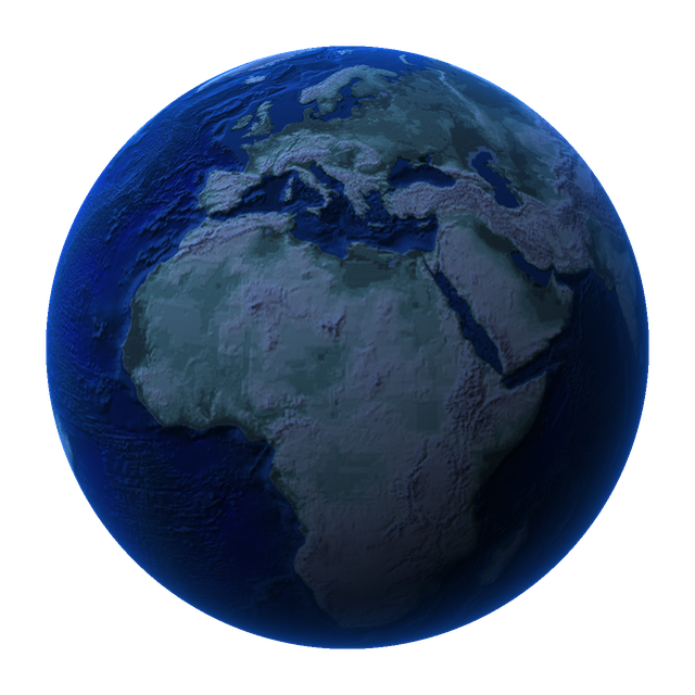 Земля: Европа и Африка. География Natural Earth.